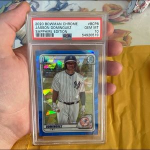 Jasson Dominguez 2020 sapphire edition gem mt 10